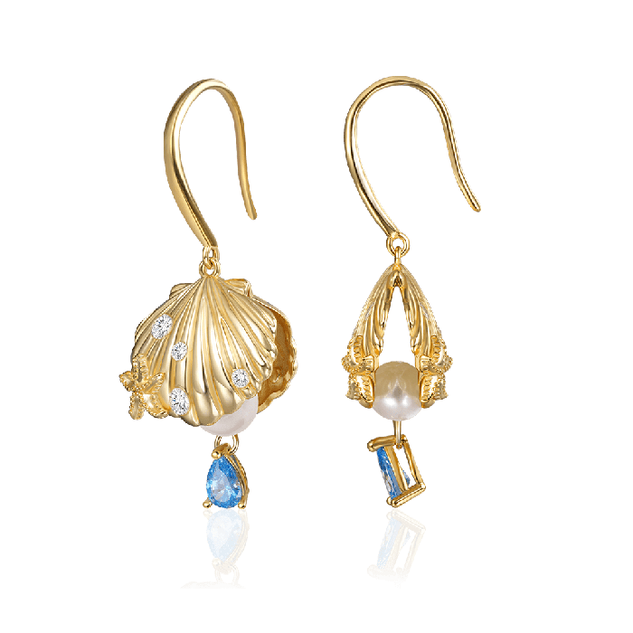 Hidden Pearl Shell Earrings