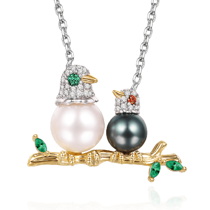 Bird Mother And Her Child Necklace