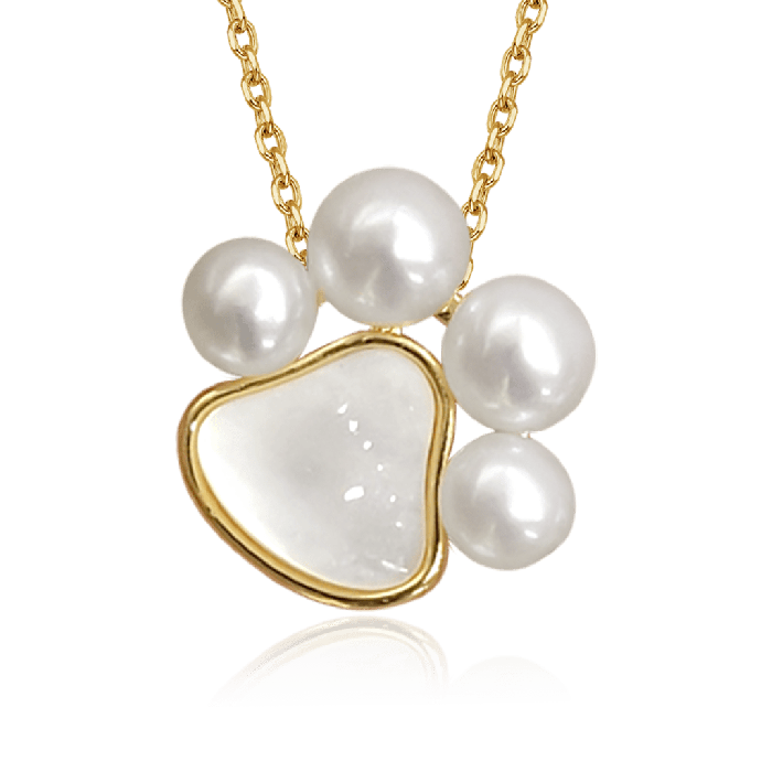 Paw Pearl Necklace
