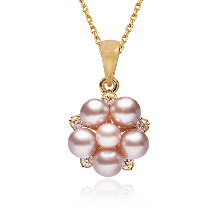 Flower Cluster Pendant Necklace