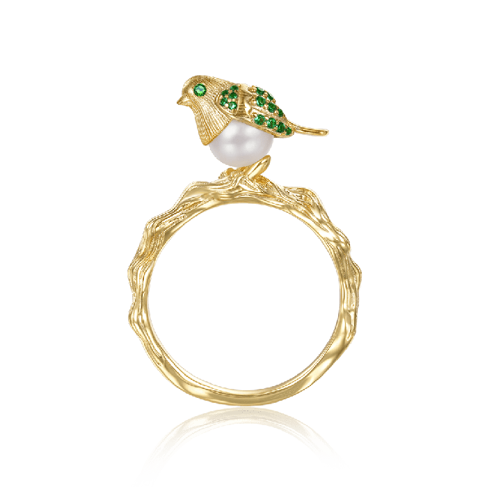 Bird Pearl Ring