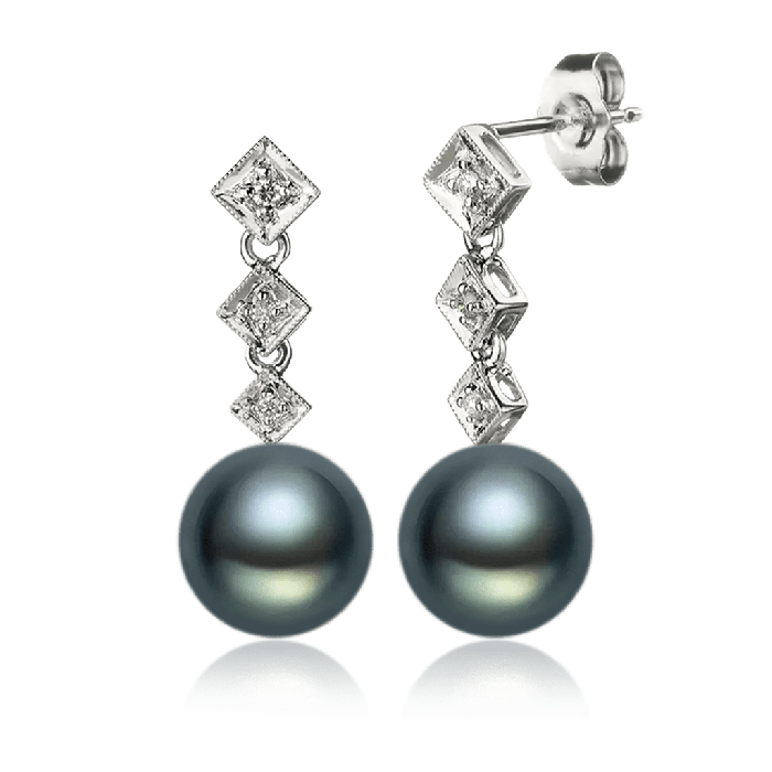 Black Pearl Drop Earrings