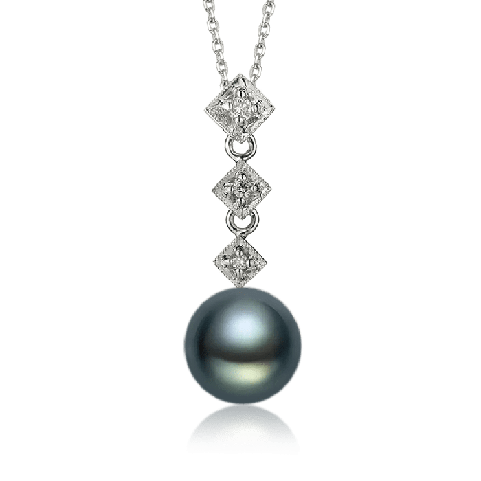 Black Pearl Pendant Necklace