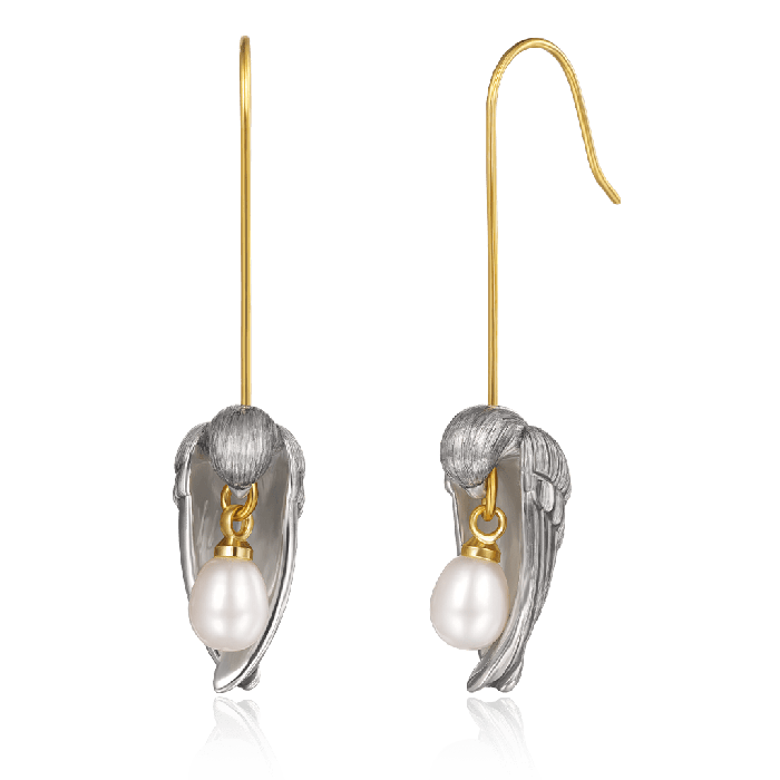 Curly Birds Drop Earrings