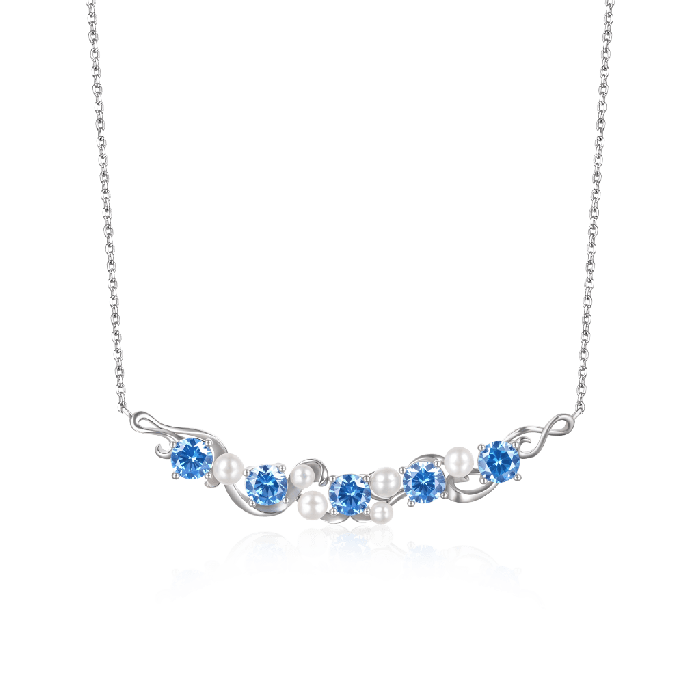 Blue Aquamarine Necklace