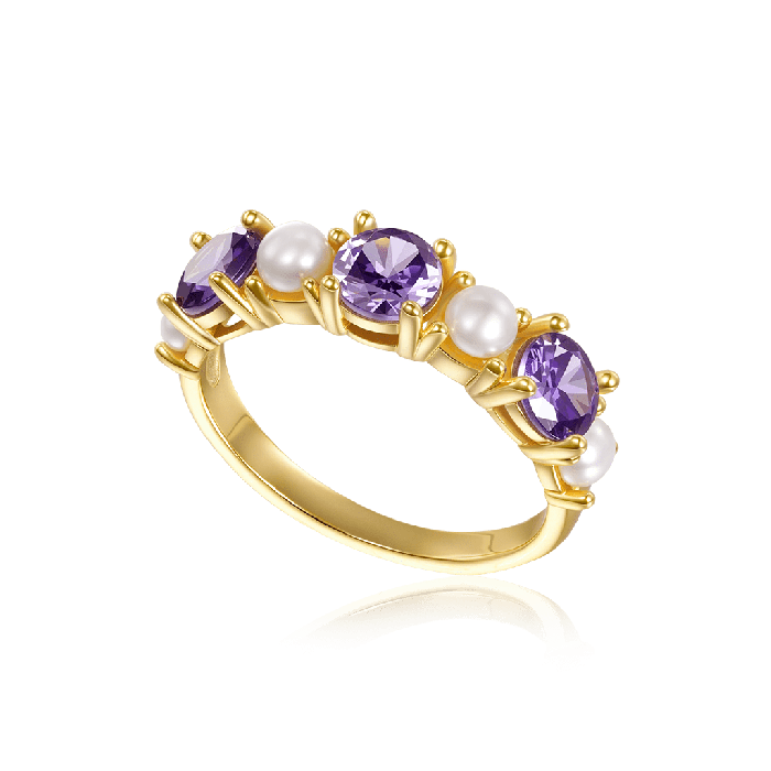 Purple Charm Ring