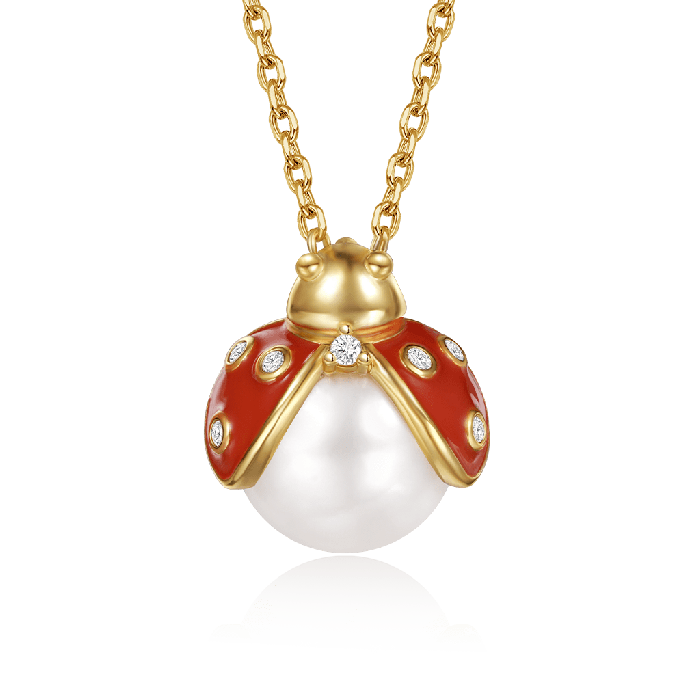 Red Ladybug Pendant Necklace
