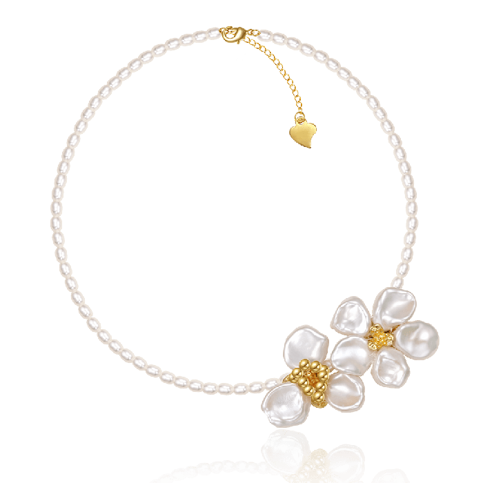 Flower Freshwater Pearl Necklace