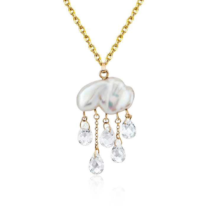 Cloud Freshwater Pearl Pendant Necklace