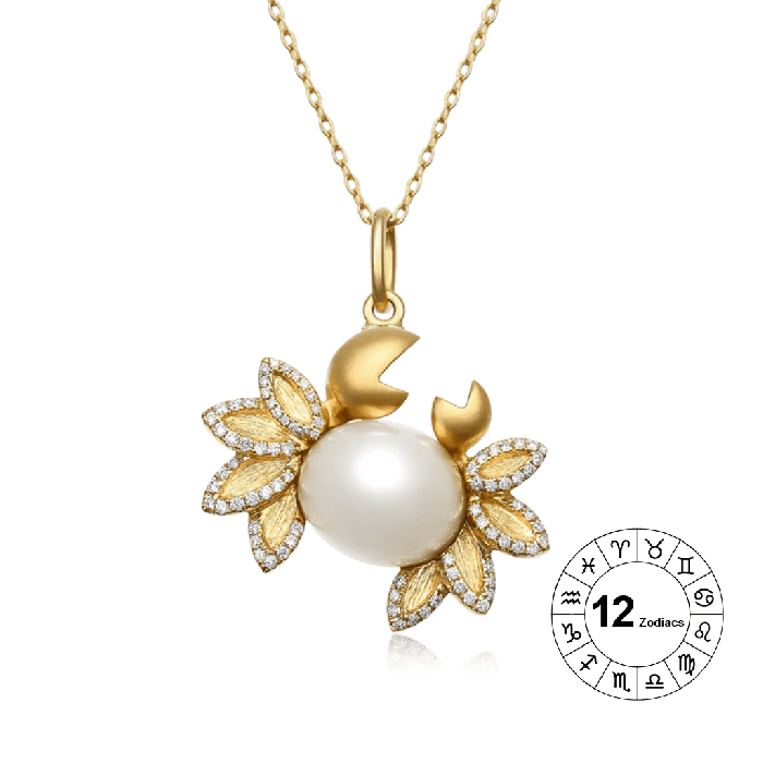 Cancer Zodiac Pendant Necklace