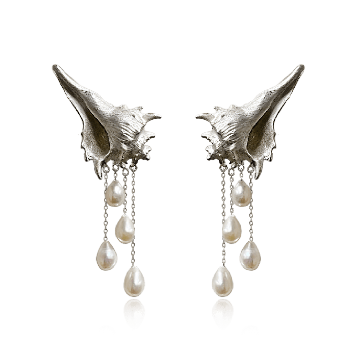 Conch Drop Earrings