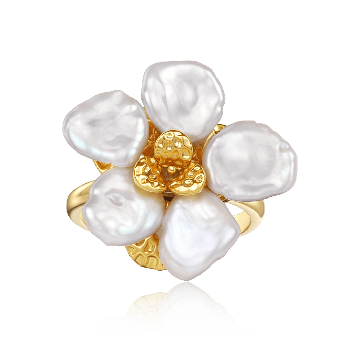 Flower Freshwater Pearl Ring