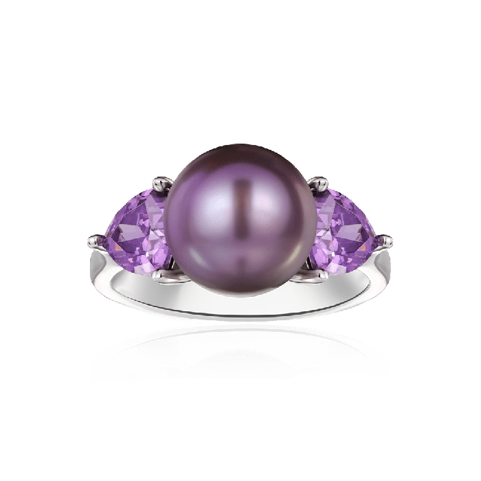 Purple Pearl Ring