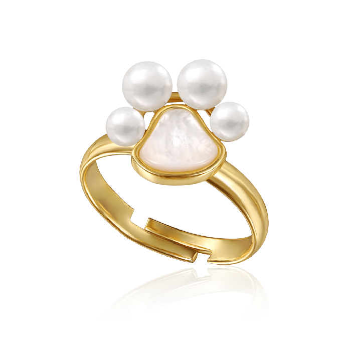 Paw Pearl Ring