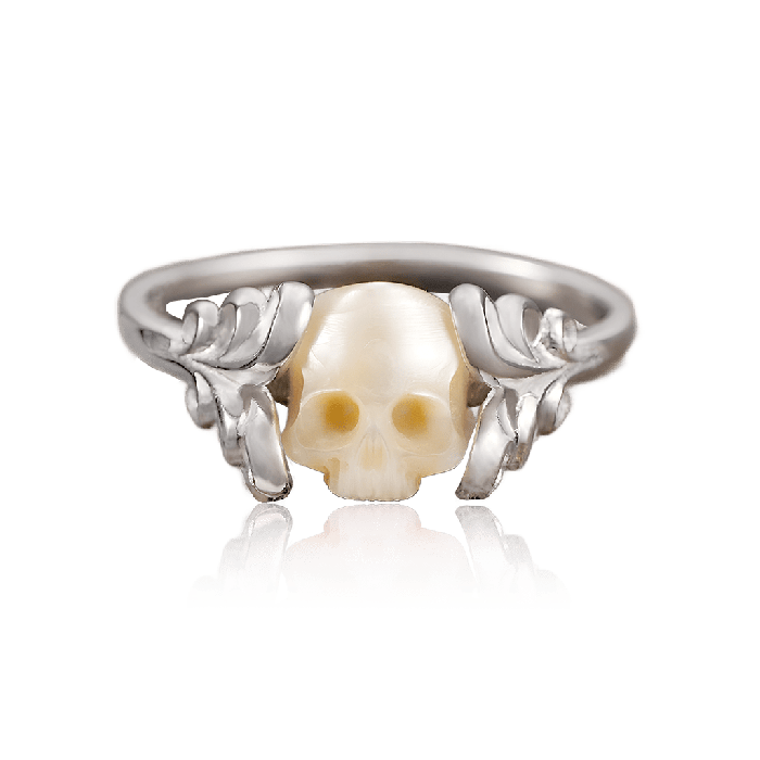 Hand Carved Skull Ring