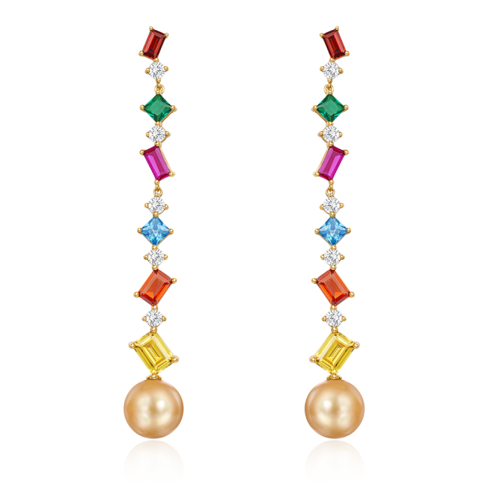 Multi Colored Stone Earrings