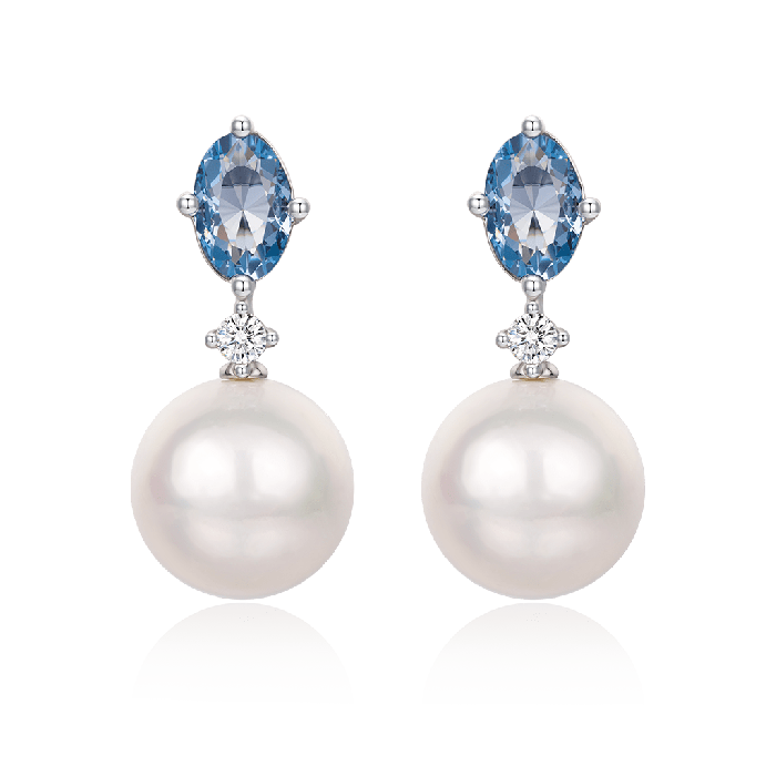 Blue Aquamarine Earrings