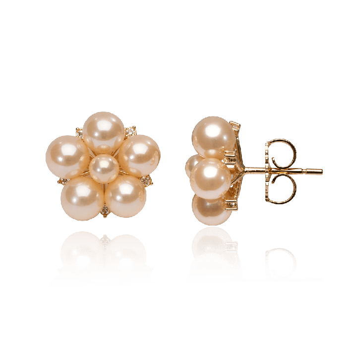 Flower Cluster Stud Earrings