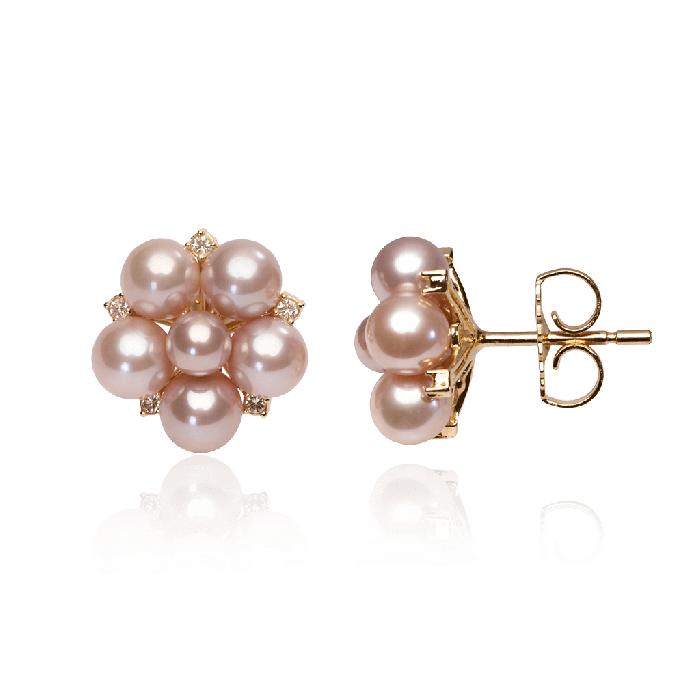 Flower Cluster Stud Earrings