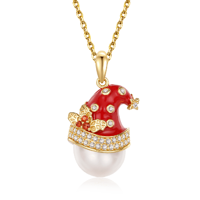 Santa Hat Necklace