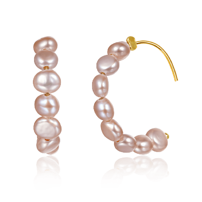 Pearl Hoop Earrings