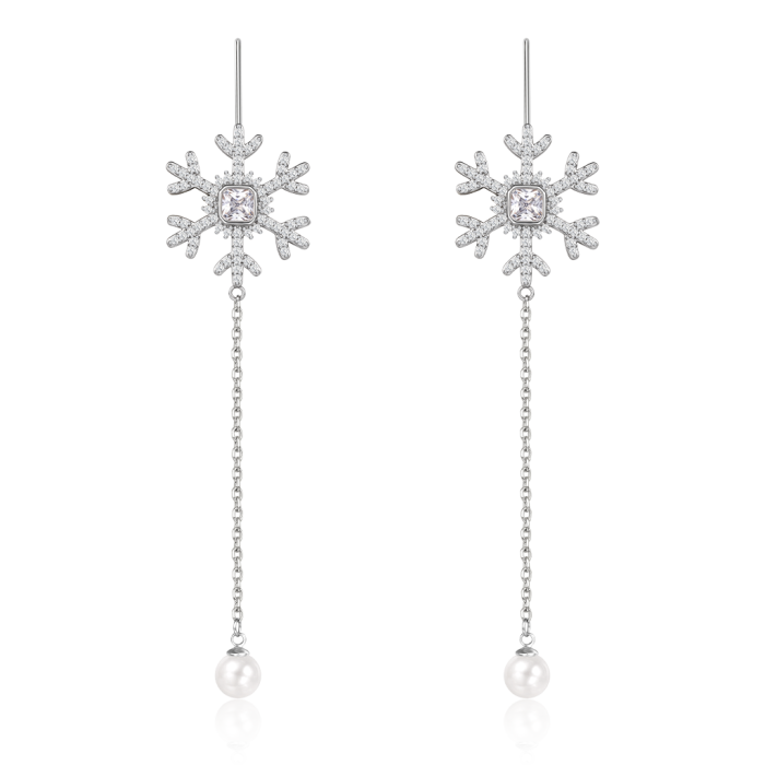 Snowflake Drop Earrings