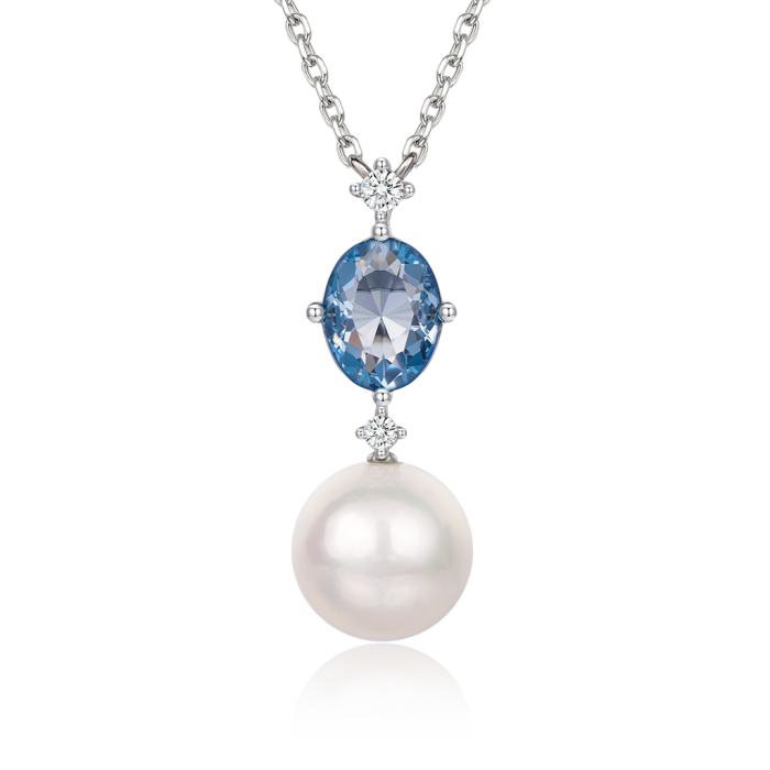 Blue Aquamarine Necklace