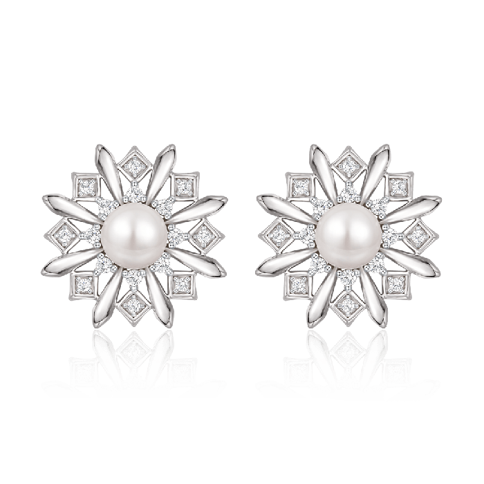 Snowflake Stud Earrings