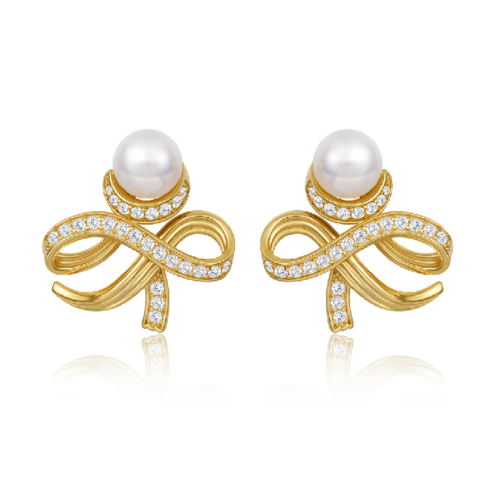 Ribbon Stud Earrings