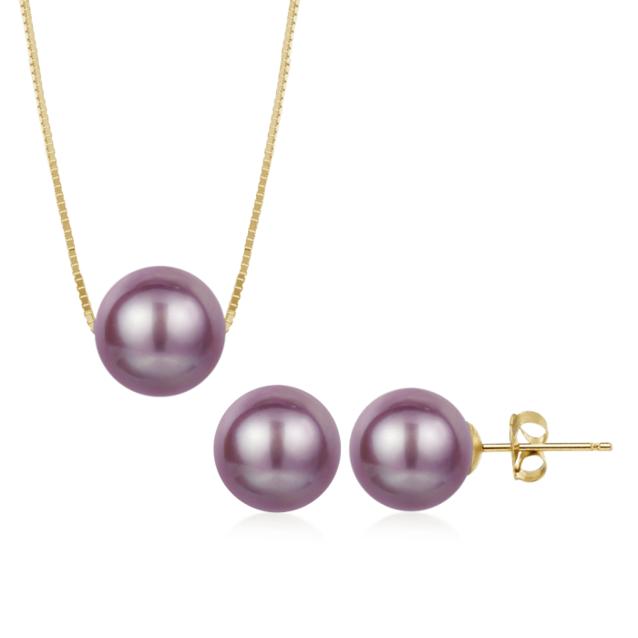 Purple Pearl Jewelry Set