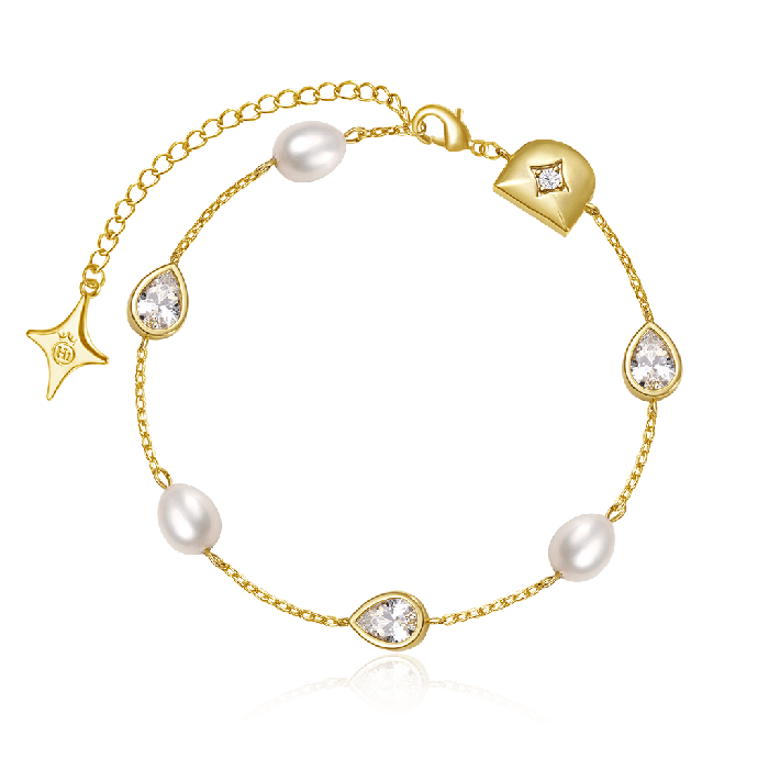 Teardrop Shape Tincup Bracelet
