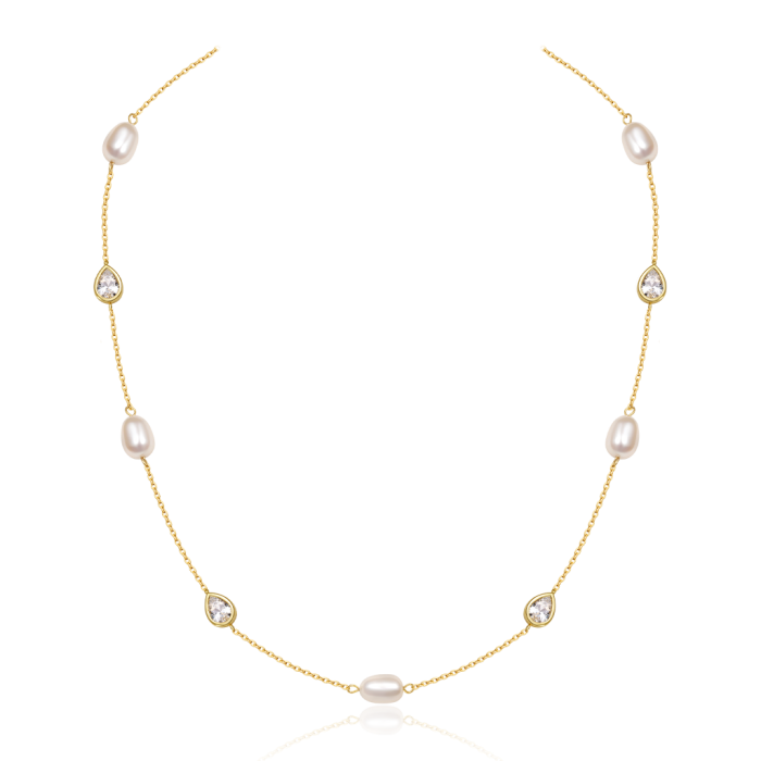 Teardrop Shape Tincup Necklace