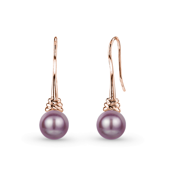 Purple Pearl Earrings