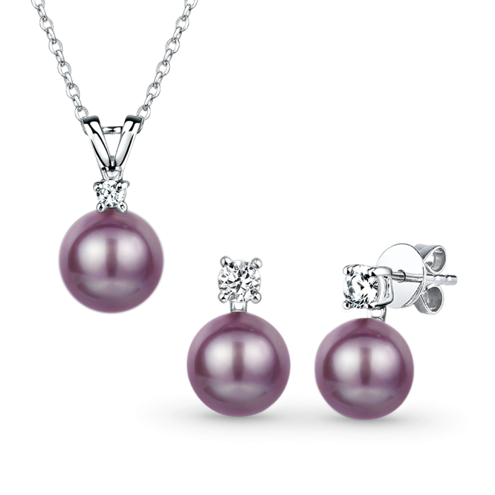 Purple Pearl Jewelry Set