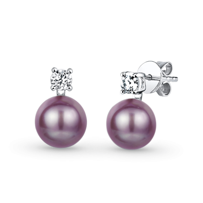 Purple Pearl Earrings