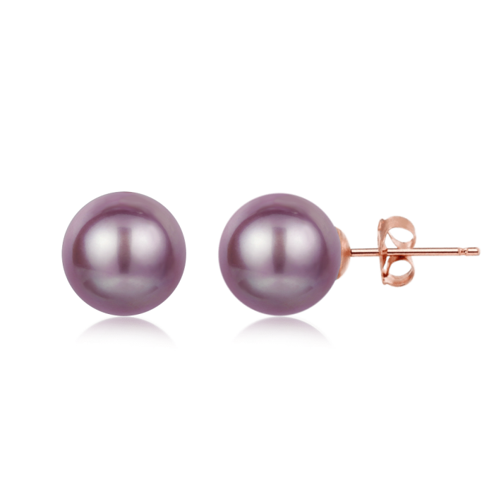 Purple Pearl Earrings