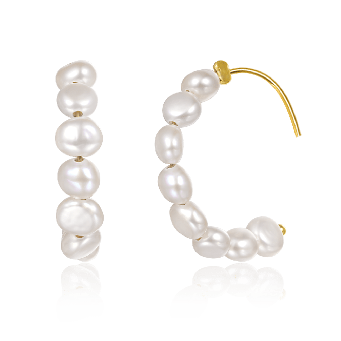 Pearl Hoop Earrings