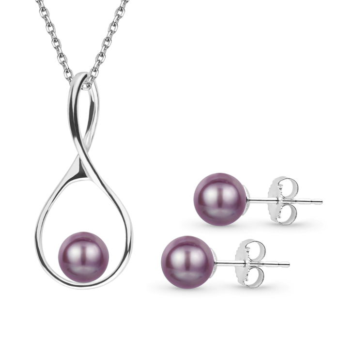 Purple Pearl Jewelry Set