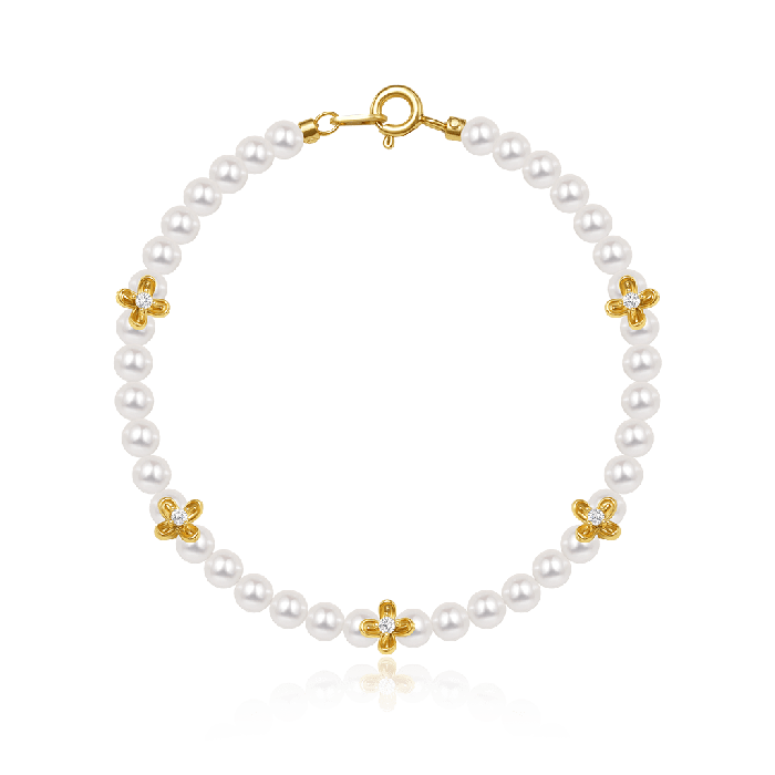 Flower Pearl Bracelet