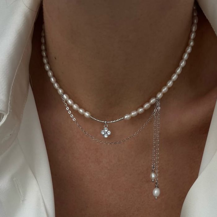 Four-leaf Clover Strand Necklace