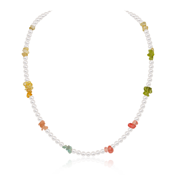Multi Colored Stones Necklace