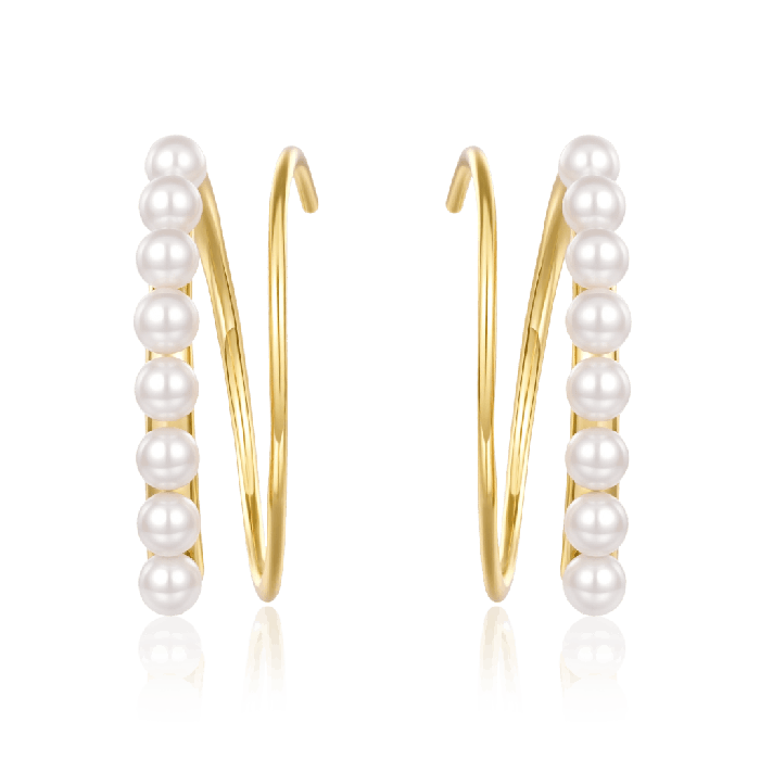 Pearl Hoop Earrings