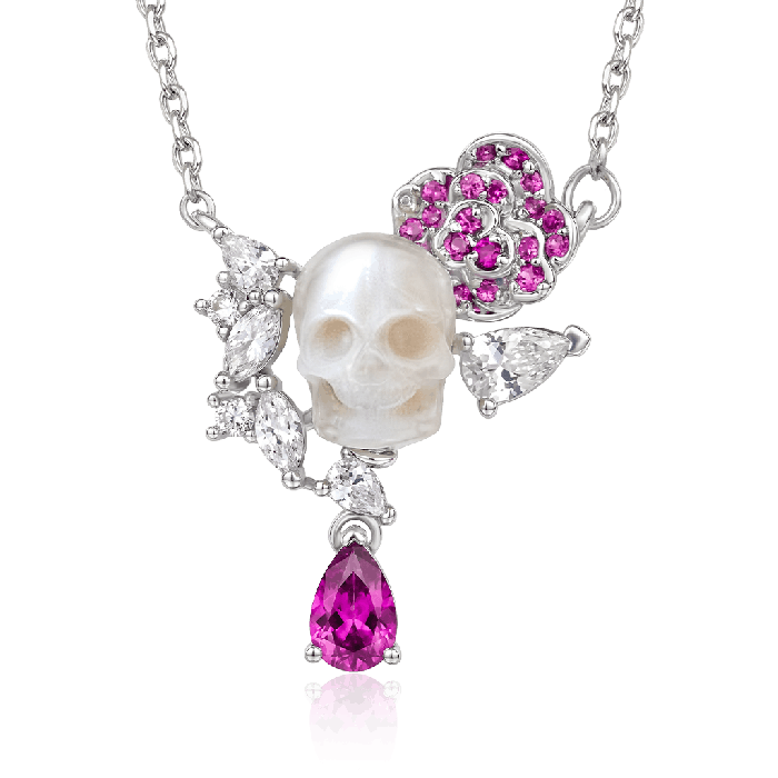 Skull Rose Necklace